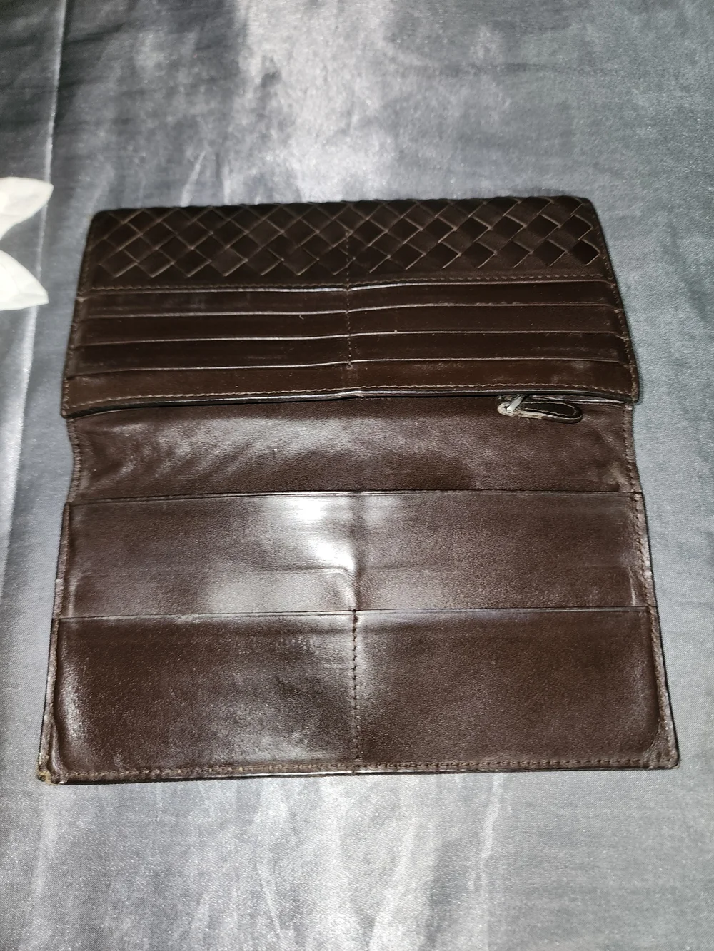 Bottega Veneta- WOVEN Long Wallet- CHOCOLATE BROWN
